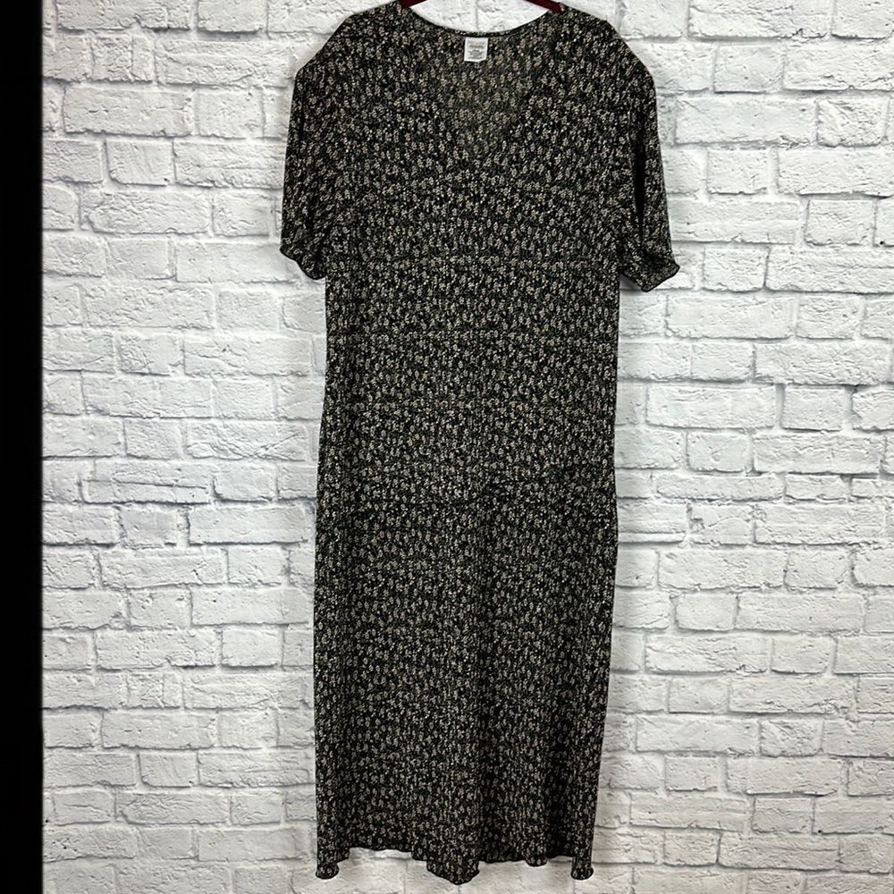 Premier International Pleated Long Dress Floral Print  Size 3X (22W)